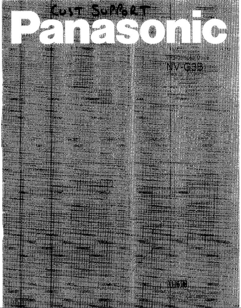 Page n°1 - Manuel utilisateur Panasonic NV-G3B