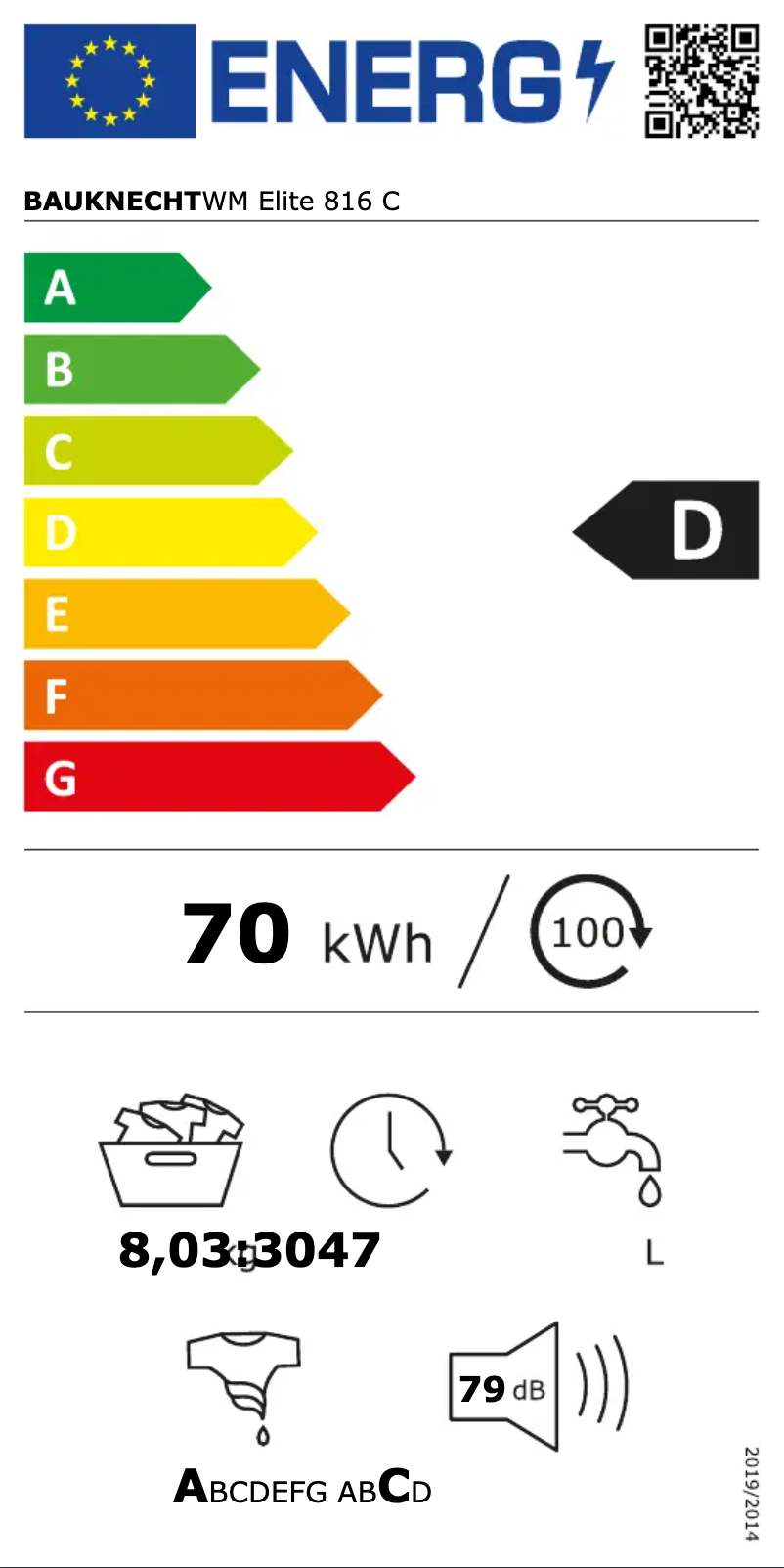 Image de la première page du manuel de l'appareil WM Elite 816 C