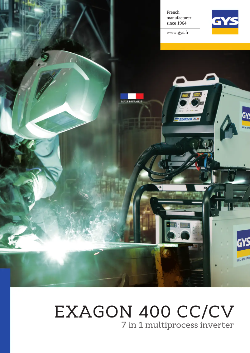 Image de la première page du manuel de l'appareil Exagon 400 CC/CV