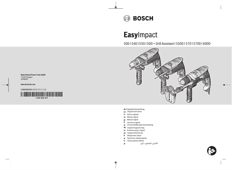 Page 1 de la notice Manuel utilisateur Bosch EasyImpact 570