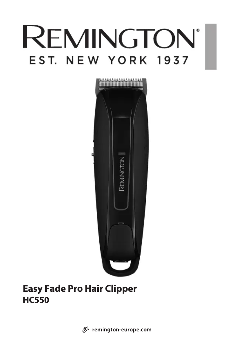 Page n°1 - Manuel utilisateur Remington Easy Fade Pro HC550