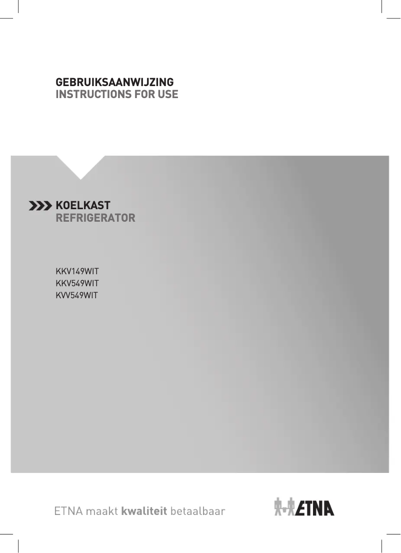 Image de la première page du manuel de l'appareil KKV549WIT