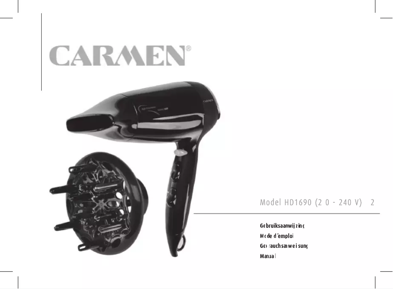 Image de la première page du manuel de l'appareil High Performance Volume 1600 HD1690