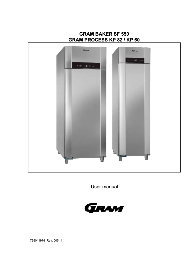 Image de la première page du manuel de l'appareil BAKER SF 550 CCG L2 25B