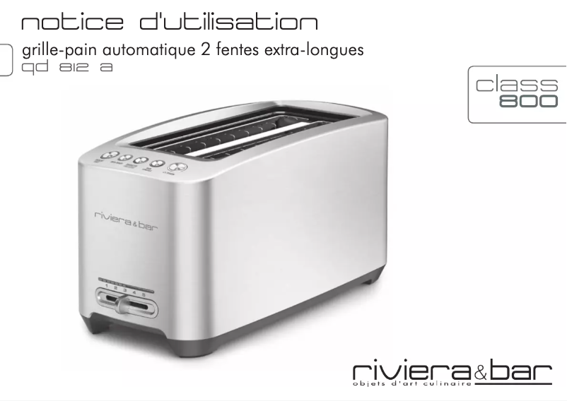 Image de la première page du manuel de l'appareil QD812A