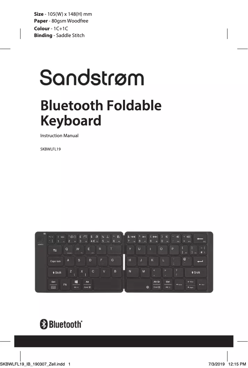 Image de la première page du manuel de l'appareil SKBWLFL19