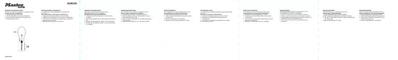 Page 1 de la notice Manuel utilisateur Master Lock 4684EURD