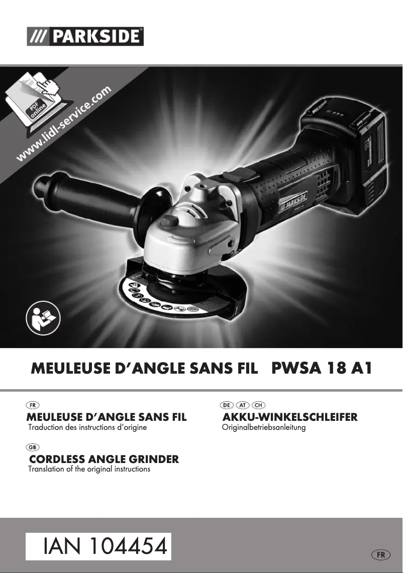 Image de la première page du manuel de l'appareil PWSA 18 A1