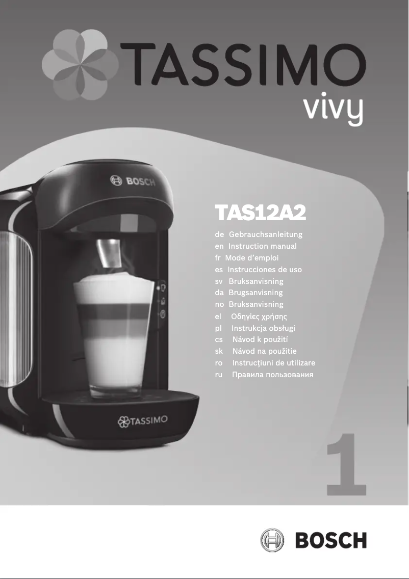Página 1 del manual Manual de usuario Bosch Tassimo Vivy TAS12A2