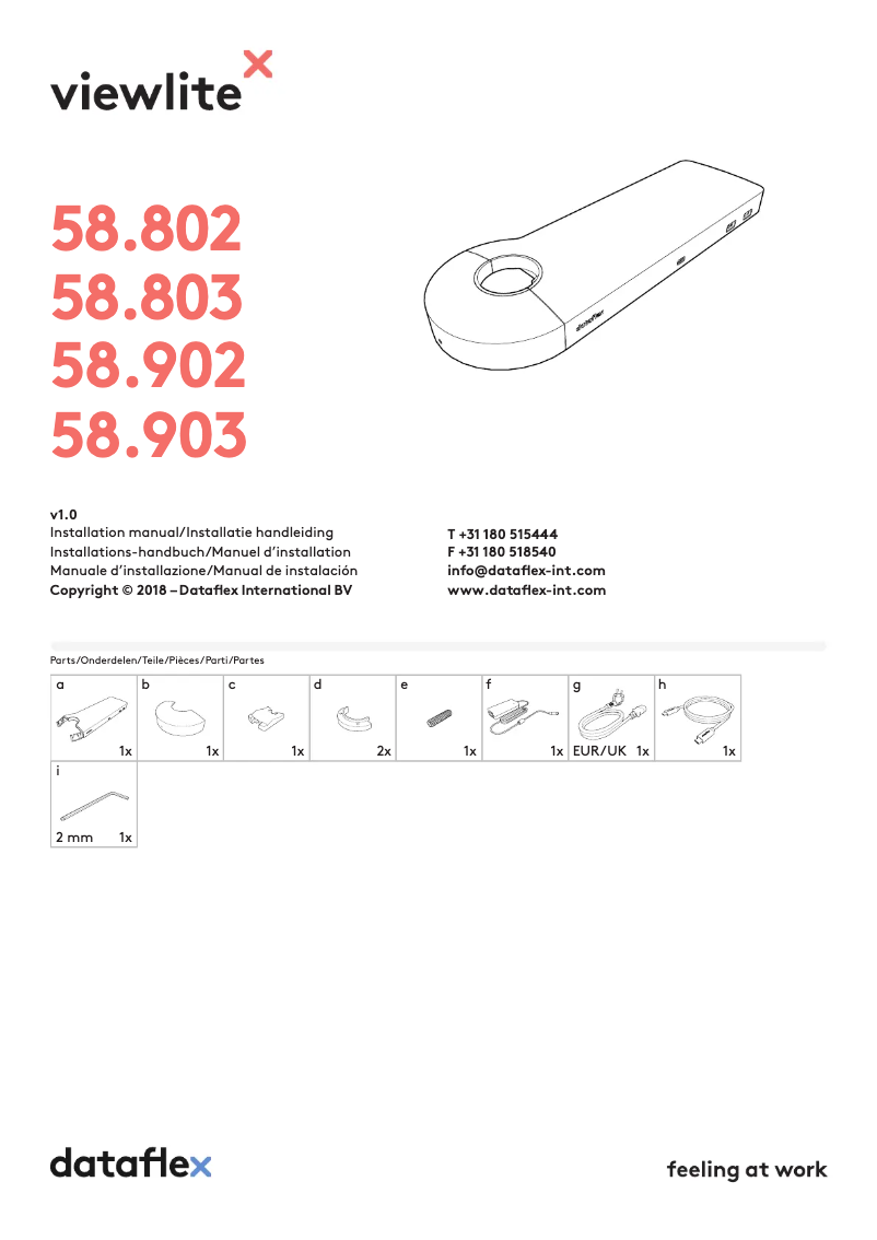Page 1 de la notice Manuel utilisateur Dataflex Viewlite 58.902