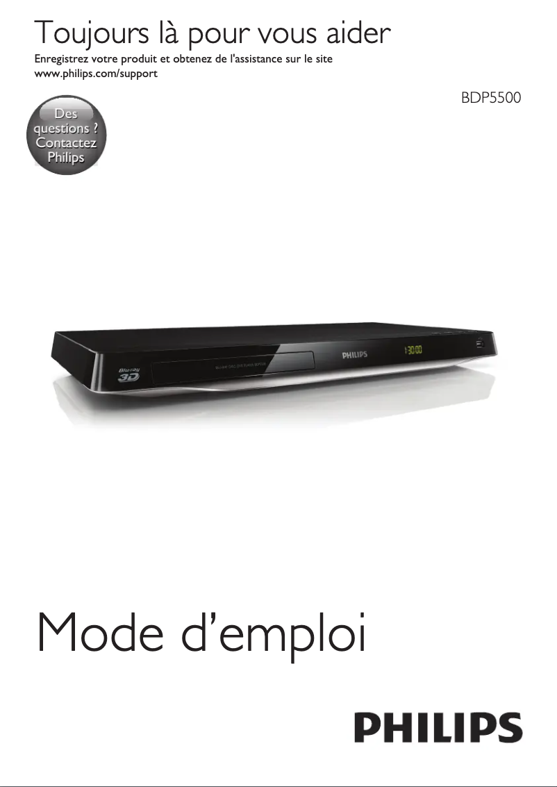 Page n°1 - Manuel utilisateur Philips BDP5500