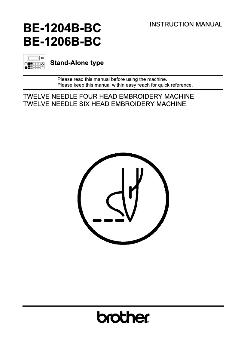 Page 1 de la notice Manuel utilisateur Brother BE-1206B-BC