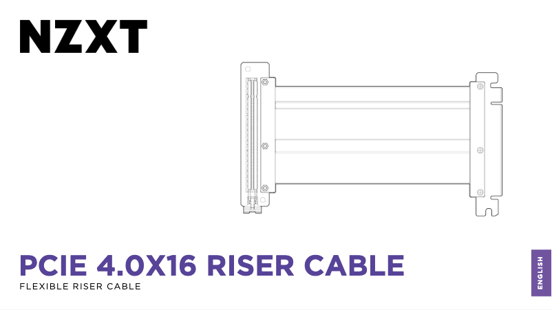 Page 1 de la notice Manuel utilisateur NZXT PCIe 4.0 x16 Riser Cable