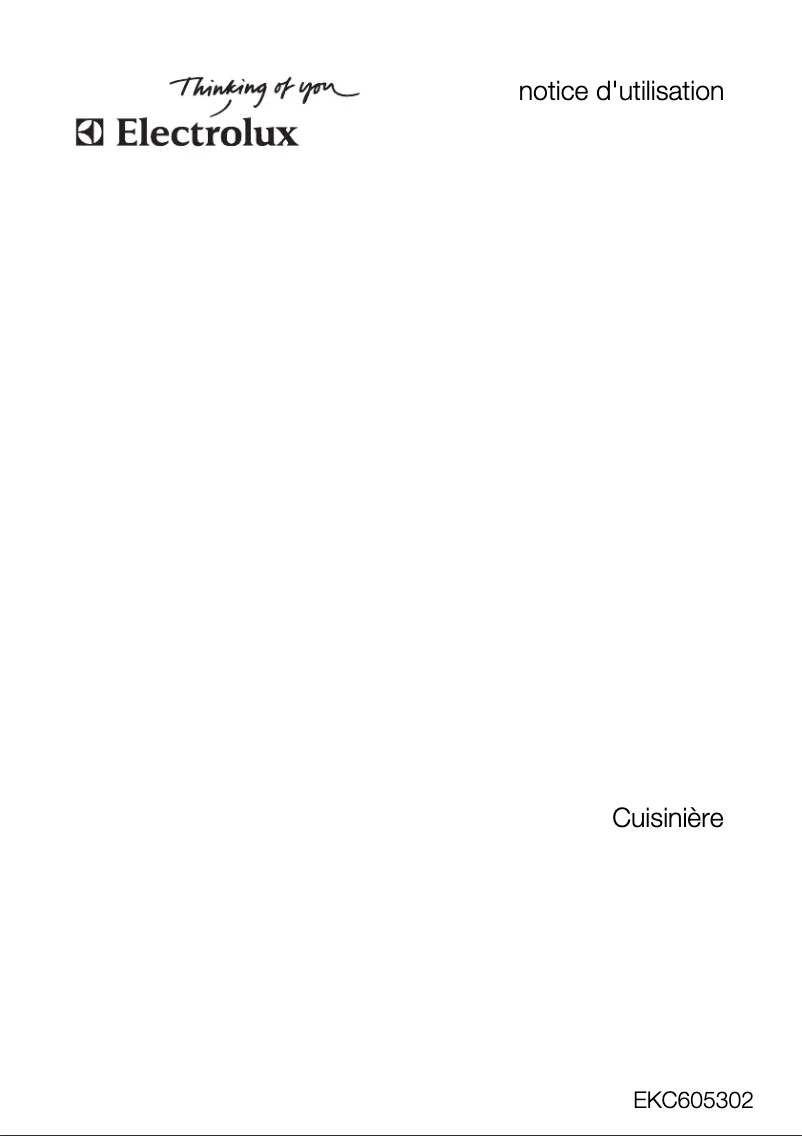 Page 1 de la notice Manuel utilisateur Electrolux EKC605302S