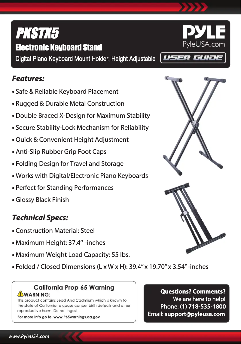 Page n°1 - Manuel utilisateur Pyle PKSTX5