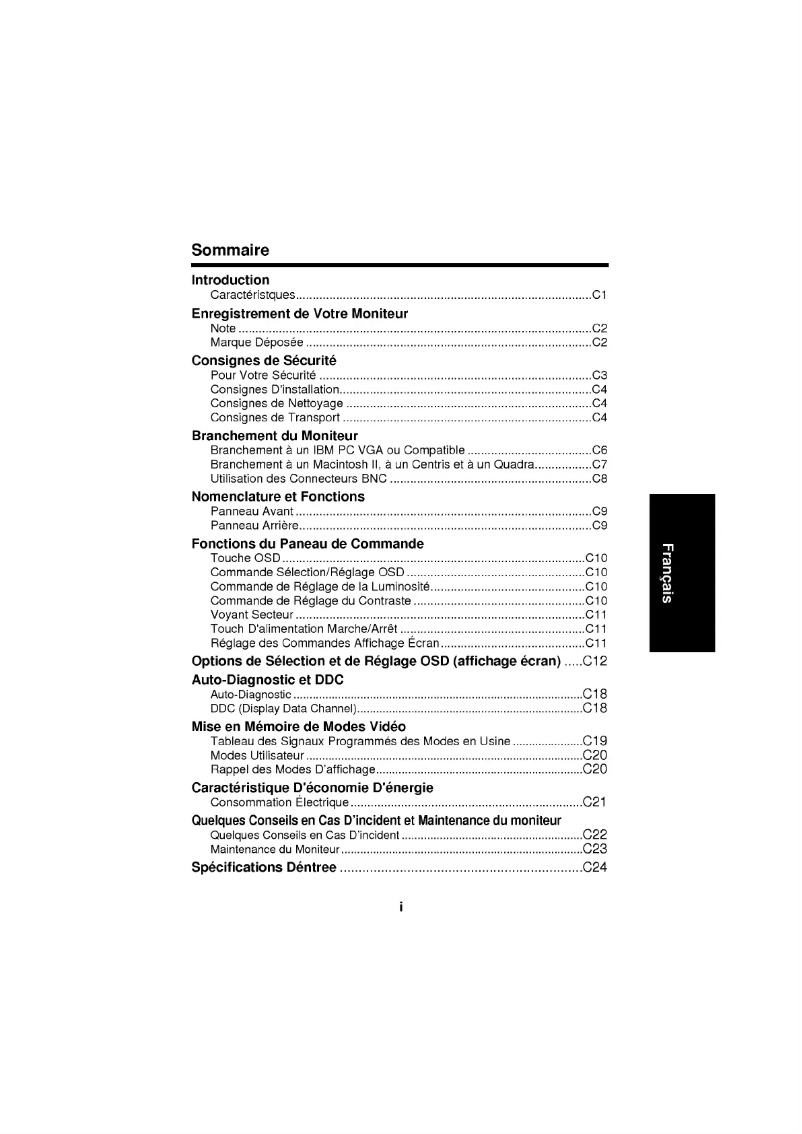 Page n°1 - Manuel utilisateur LG CB216