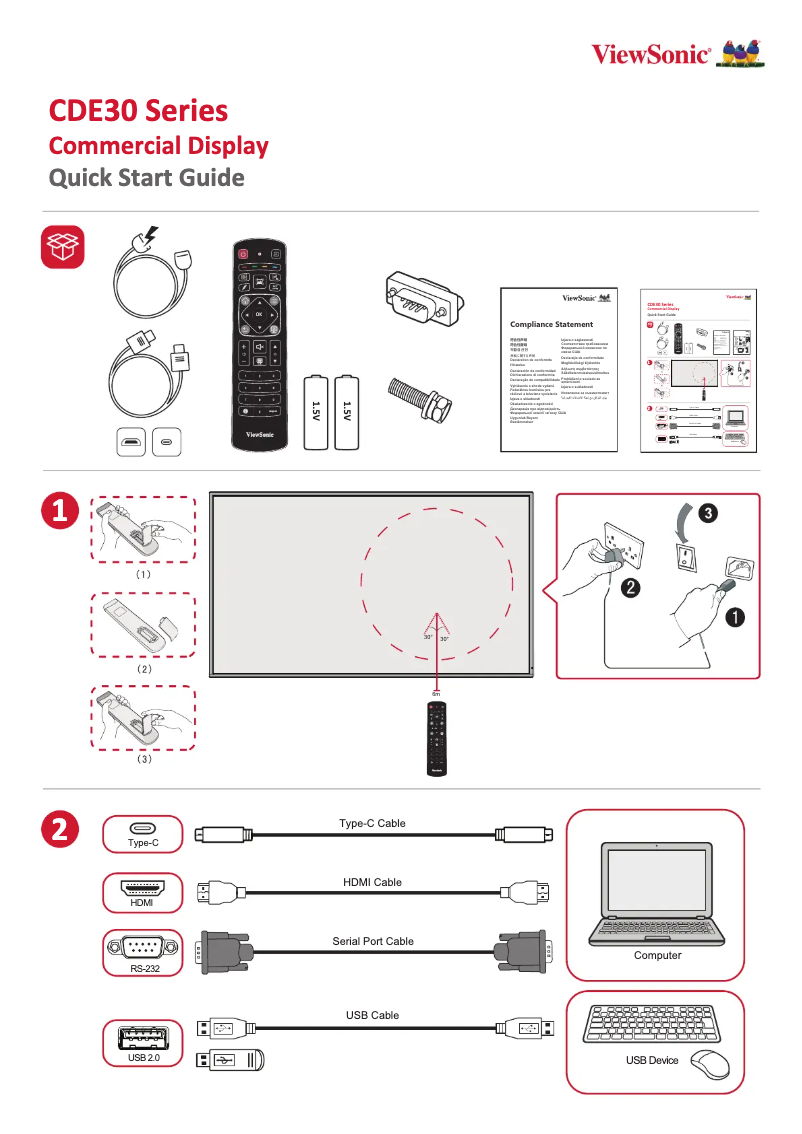 Imagen de la primera página del manual del dispositivo CDE4330