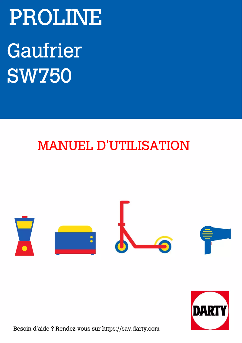 Page n°1 - Manuel utilisateur Proline SW750