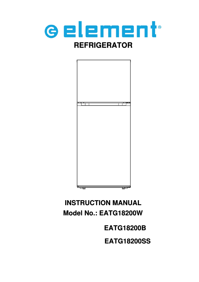 Page n°1 - Manuel utilisateur Element EATG18200SS