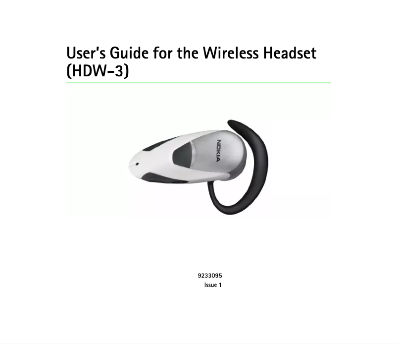 Image de la première page du manuel de l'appareil HDW-3