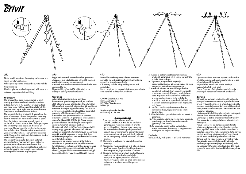 Page n°1 - Manuel utilisateur Crivit HG01730A