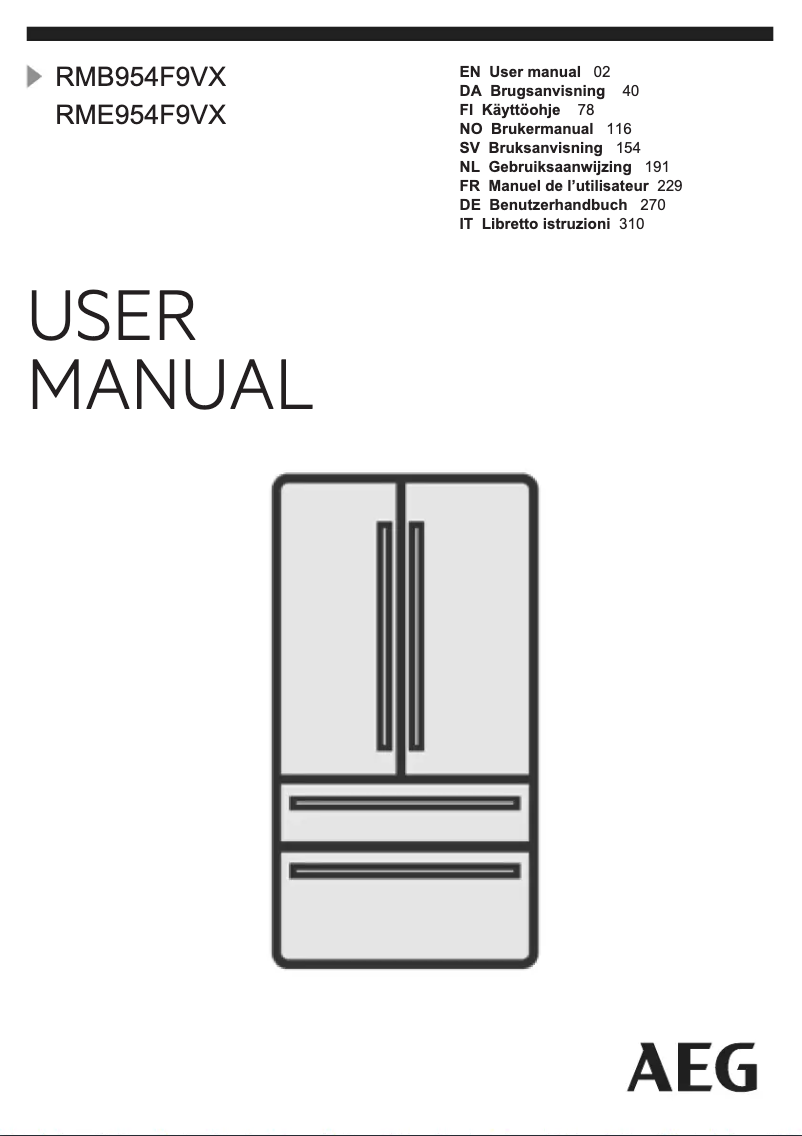 Image de la première page du manuel de l'appareil RME954F9VX