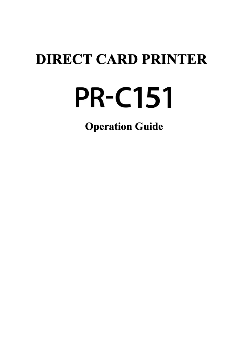 Page 1 de la notice Manuel utilisateur Nisca PR-C151