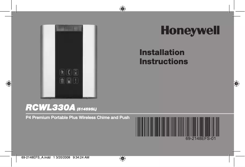 Page 1 de la notice Manuel utilisateur Honeywell RCWL330A