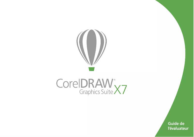 Image de la première page du manuel de l'appareil CorelDRAW Graphics Suite X7