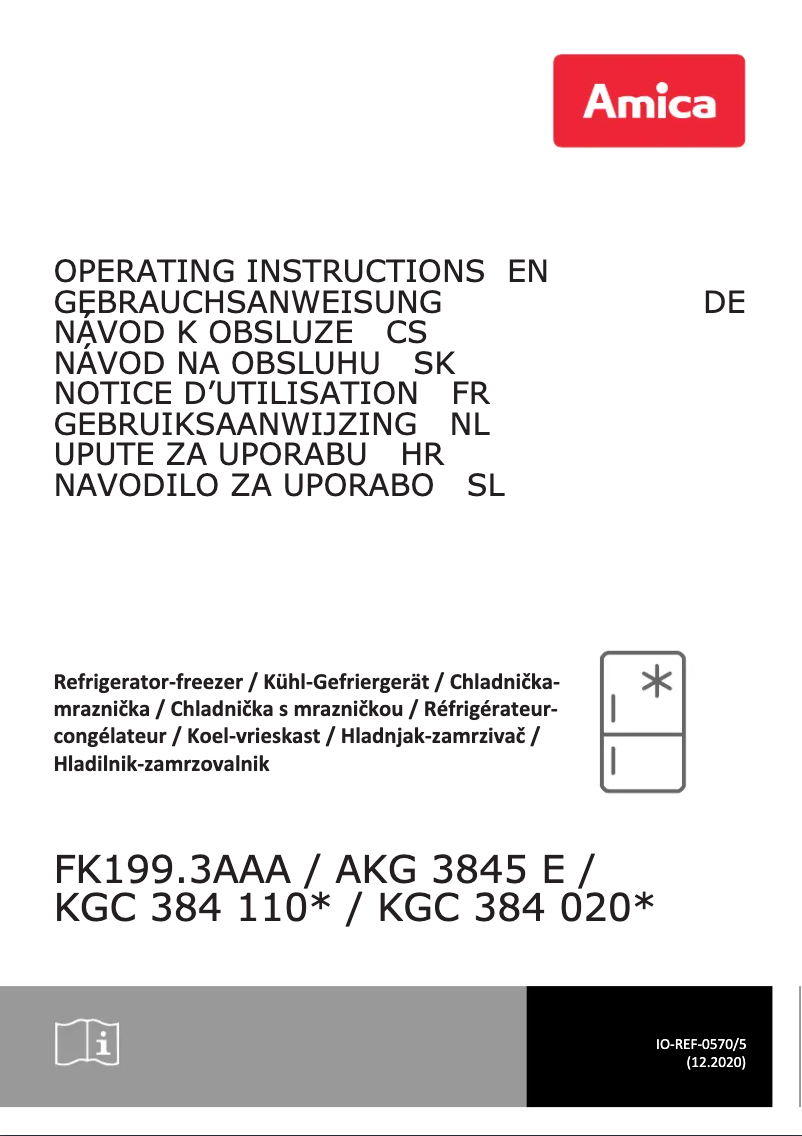 Page n°1 - Manuel utilisateur Amica KGC 384 110 W
