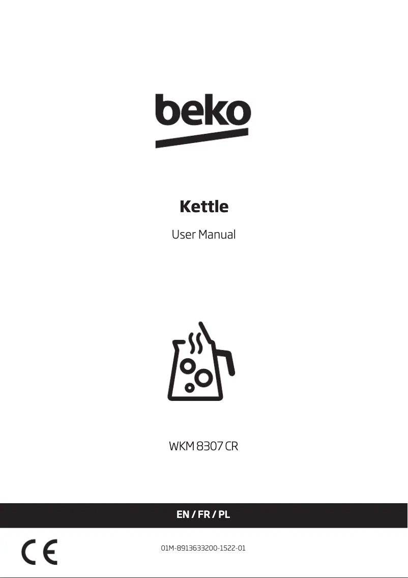 Page 1 de la notice Manuel utilisateur Beko WKM8307CR