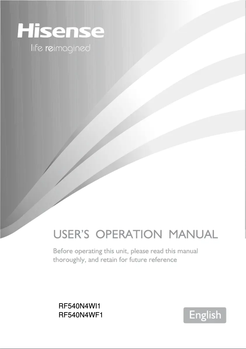 Image de la première page du manuel de l'appareil RF540N4WI1