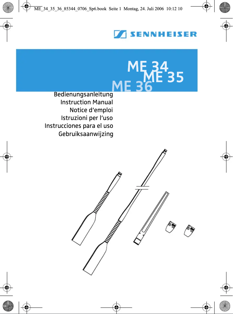 Page n°1 - Manuel utilisateur Sennheiser ME 34