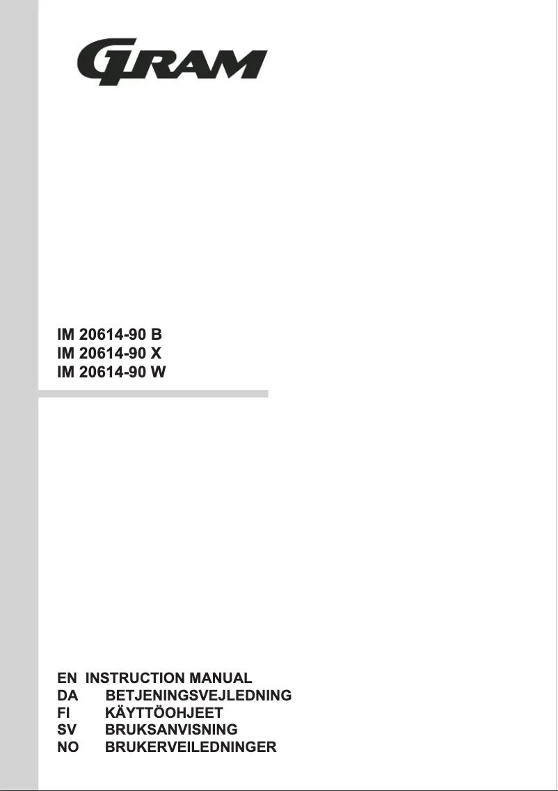 Page 1 de la notice Manuel utilisateur Gram IM 20614-90 B