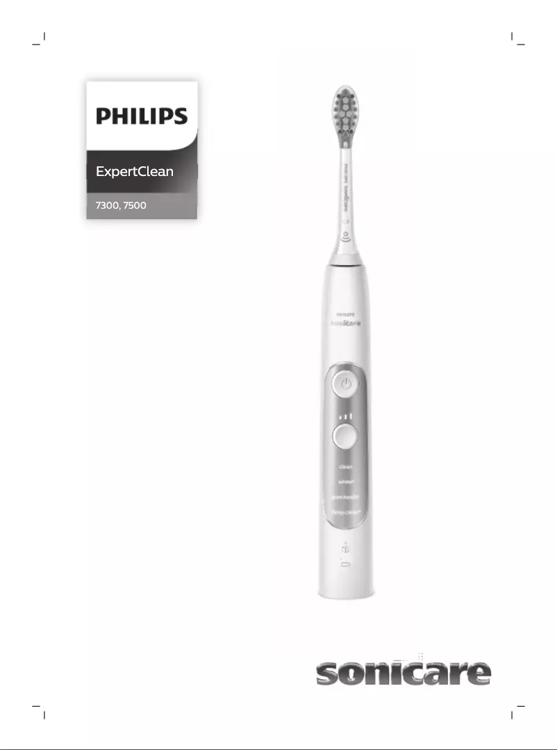 Page 1 de la notice Manuel utilisateur Philips Sonicare ExpertClean 7300 HX9609