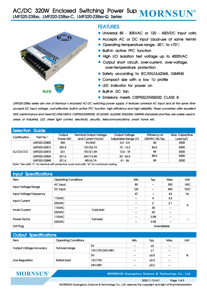 Page n°1 - Manuel utilisateur Dehner LMF320-23B12