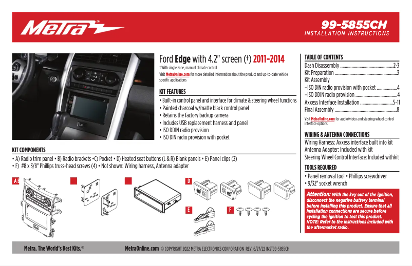 Image de la première page du manuel de l'appareil 99-5855CH