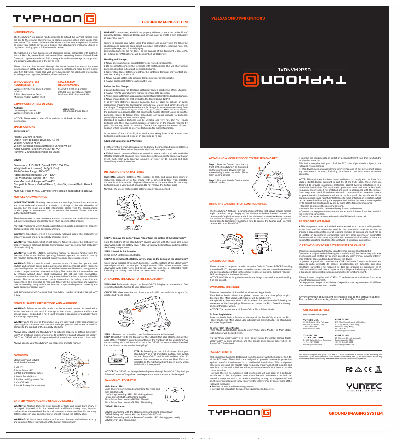 Page n°1 - Manuel utilisateur Yuneec Typhoon G
