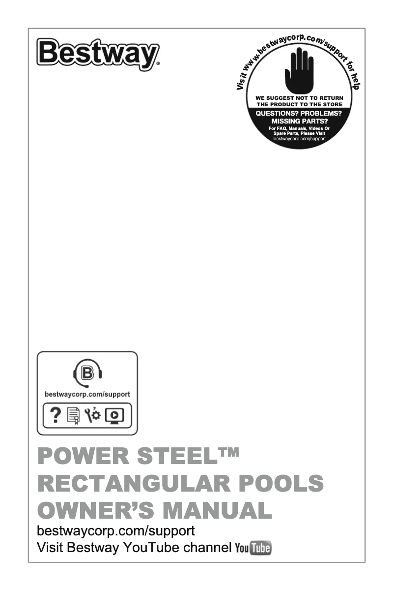 Page n°1 - Manuel utilisateur Bestway Power Steel 5611Y
