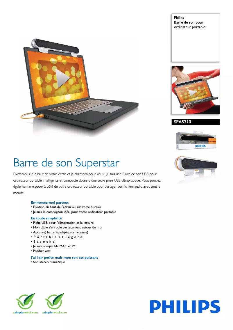 Imagen de la primera página del manual del dispositivo SPA5210