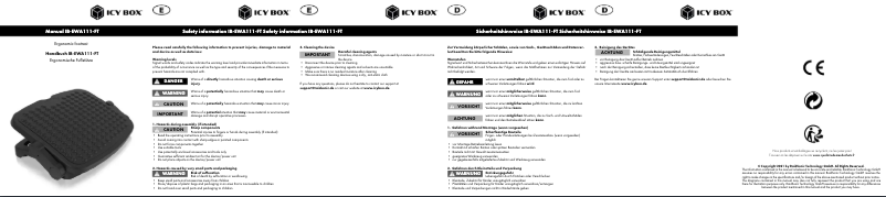 Página 1 del manual Manual de instrucciones Icy Box IB-EWA111-FT