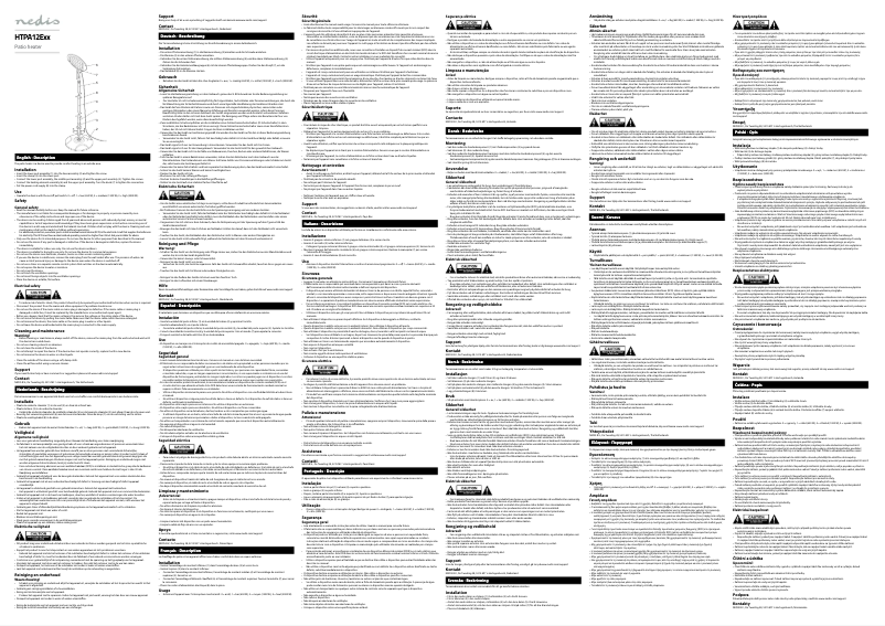 Page 1 de la notice Manuel utilisateur Nedis HTPA12EBK