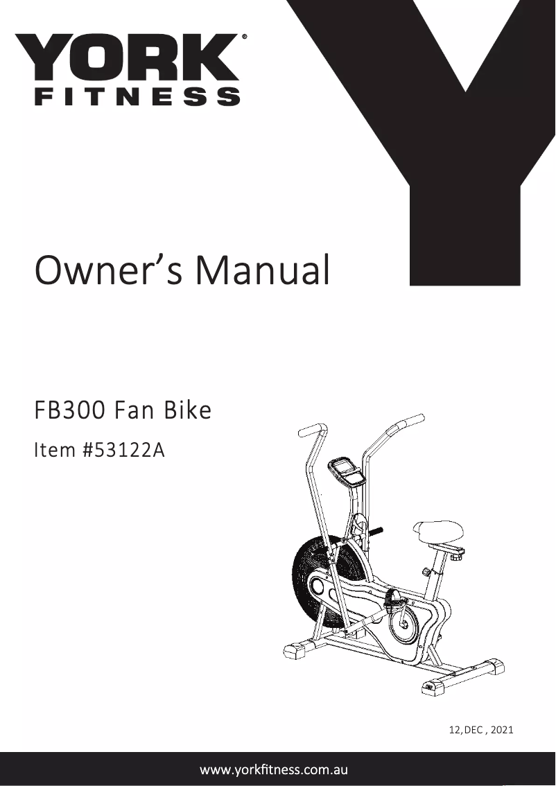 Página 1 del manual Manual de usuario York Fitness FB300