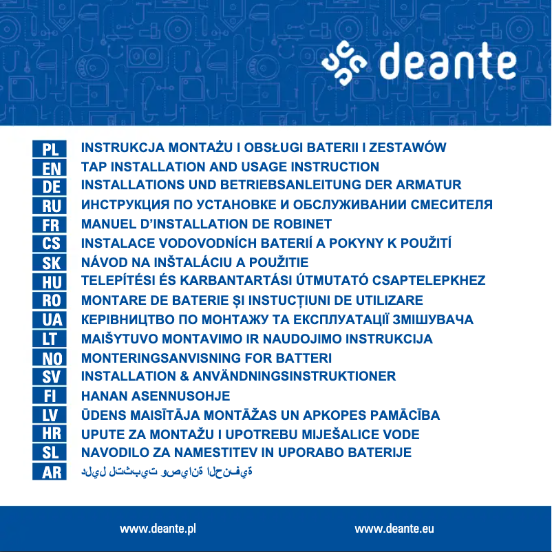 Page n°1 - Manuel utilisateur Deante Alpinia BGA Z30M