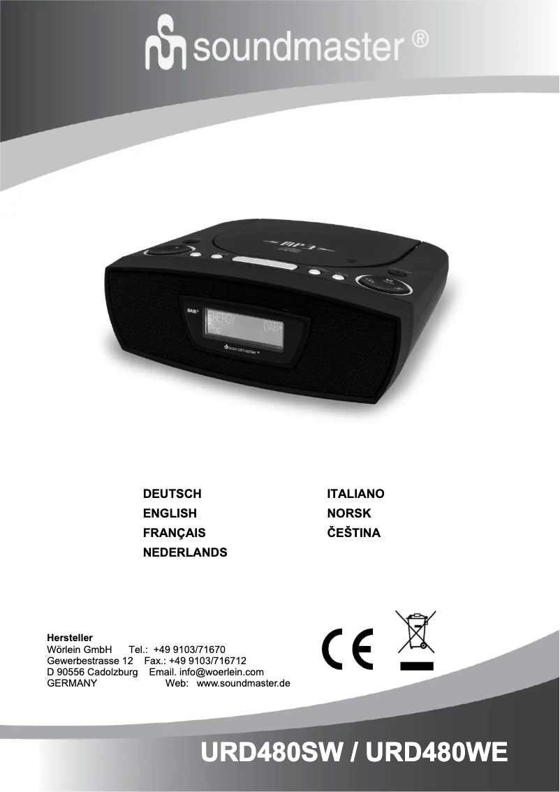 Image de la première page du manuel de l'appareil URD480