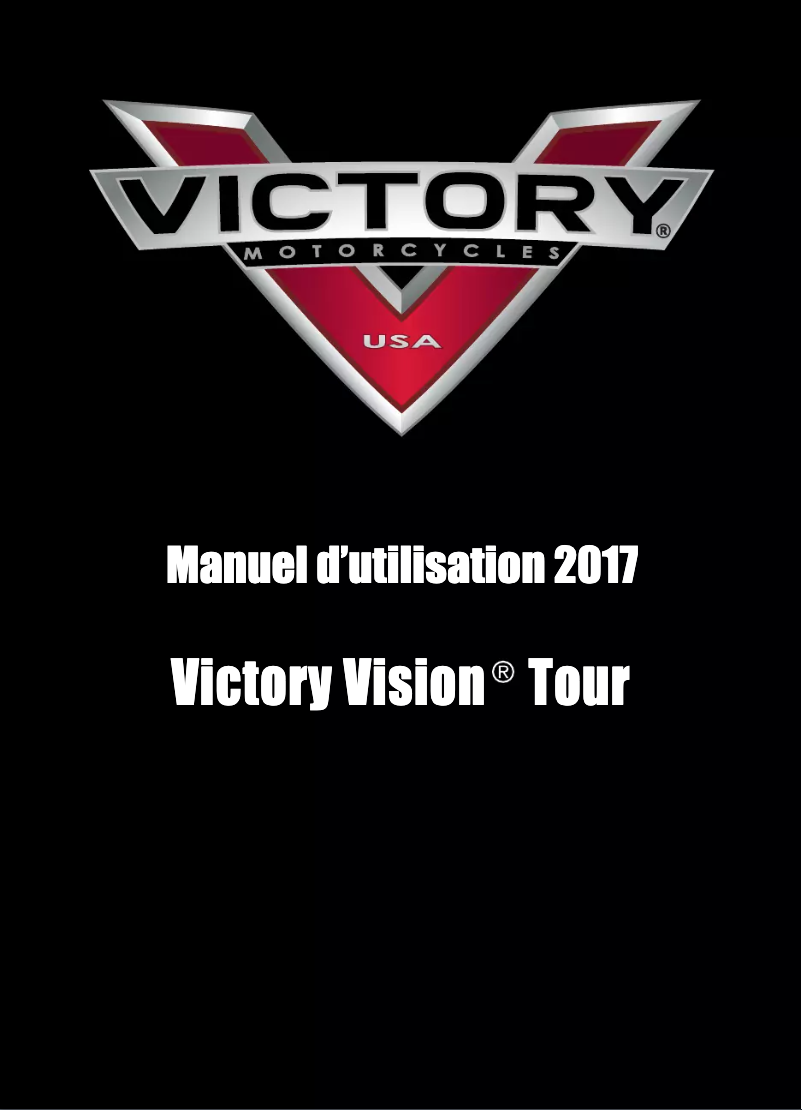 Page 1 de la notice Manuel utilisateur Victory Vision Tour (2017)