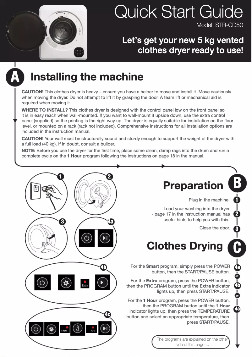 Page n°1 - Guide de démarrage rapide Stirling STR-CD50