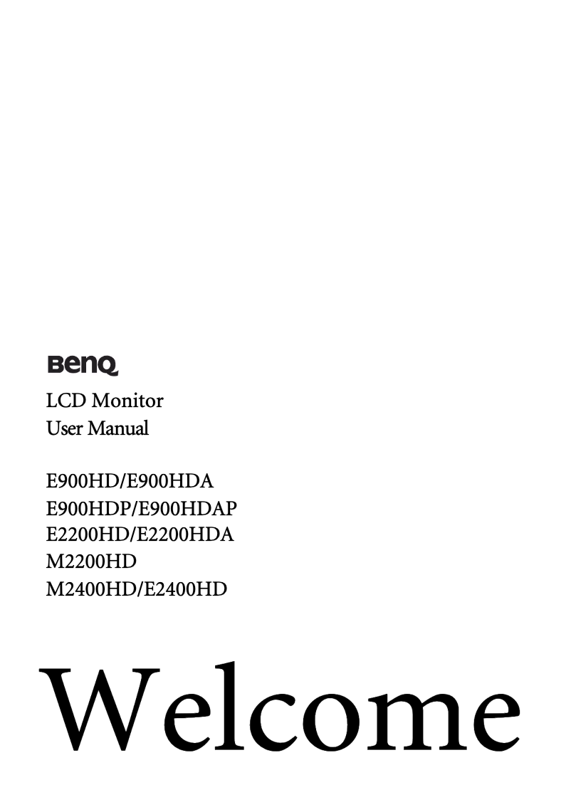 Page 1 de la notice Manuel utilisateur BenQ E2200HD