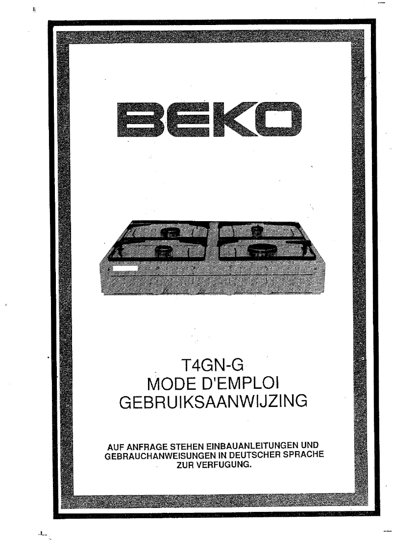 Page 1 de la notice Manuel utilisateur Beko T4GN-G