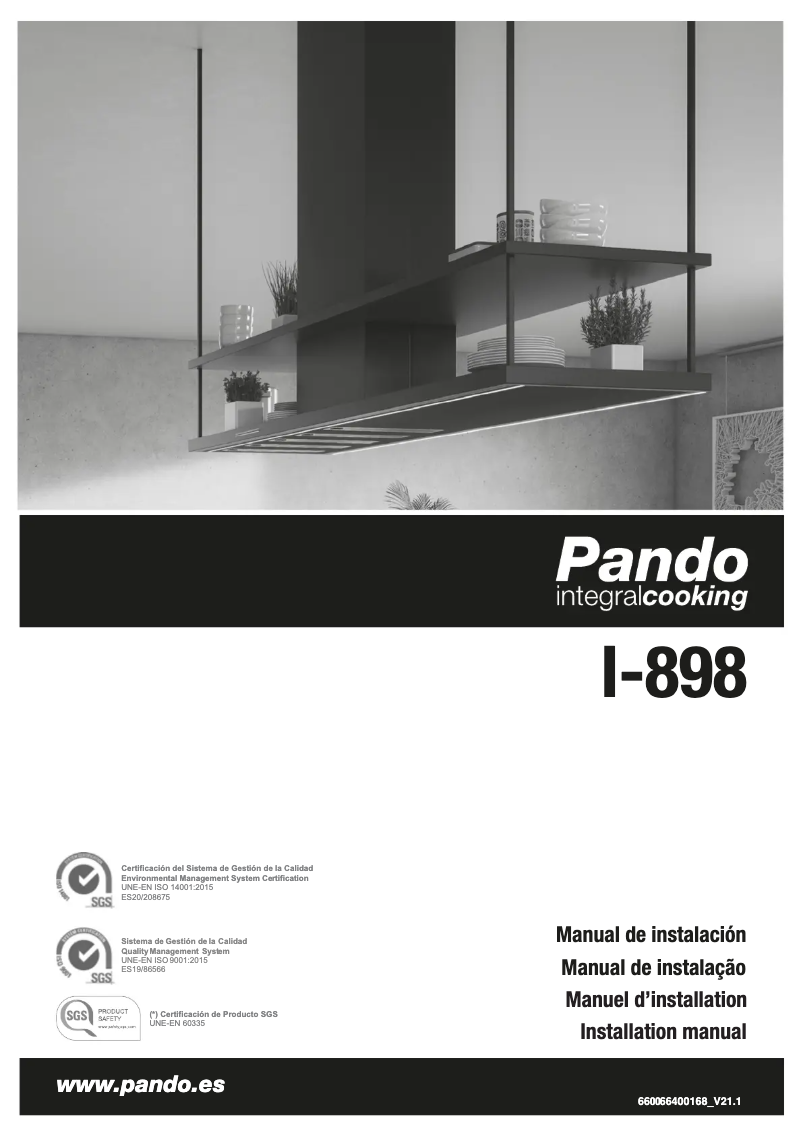 Image de la première page du manuel de l'appareil I-898